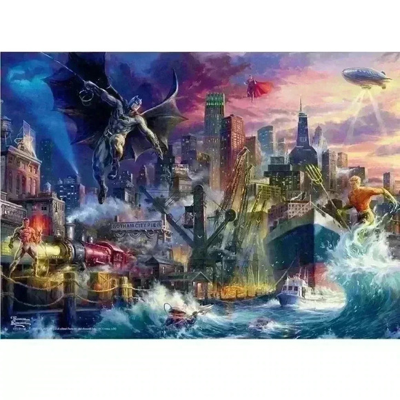 Sealed BNIB Ceaco Thomas Kinkade DC Comics Justice League 1000 Pce Jigsaw Puzzle - Picture 6 of 11